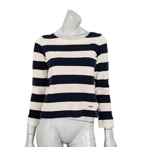 BLUE LABEL CRESTBRIDGE Japan Women's Navy Striped Sweater Size 38